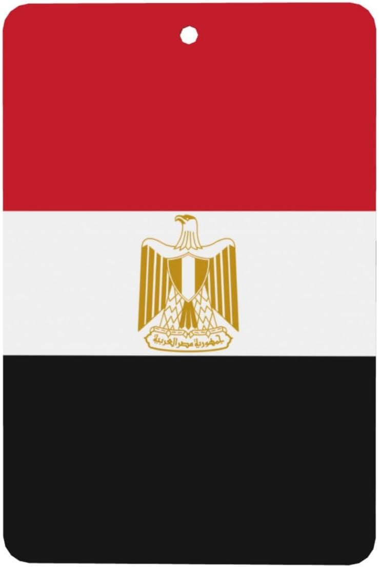 Egyptian Flag Car Air Fresheners Cards - 6 Pieces,Cardstock Scented Decor For Cars,Bedrooms, Closets
