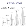 YURN Craft 26 Pack Foam Cones for Crafts, Foam Trees Cones, 5 Assorted Sizes Cones Shaped Foam (4,6,8,10,12") for Christmas Decorations, Gnomes, and DIY Art Projects. #1