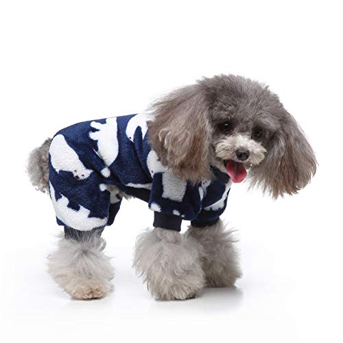 handfly Pijama de cachorro para cães pequenos e médios Macacões de cachorro urso polar Macacões de l