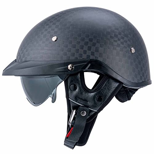 QAZXCVB Casco Half-Helmet Moto Vintage Cascos Abierto Media Carcasa Motocicleta Casco Estilo Ciclomotores Cascos Motorbike con Visera Parasol Aprobado por Dot/ECE para Adulto 3,XXL=63-64cm Cover