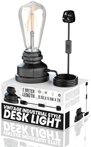 Lampada Da Tavolo Industriale Vintage Tubi Dell'acqua, Lampada Da