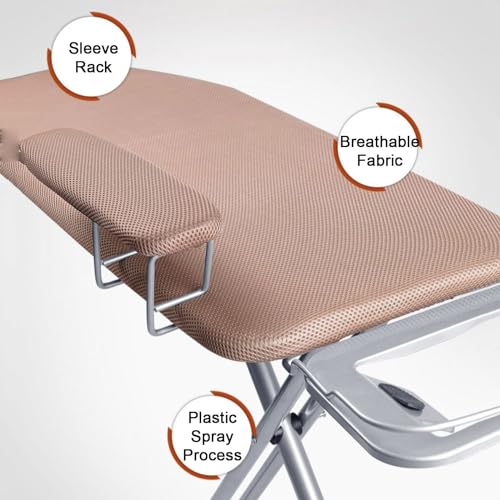 Planche à repasser pliable pour studio : table compacte grise réglable