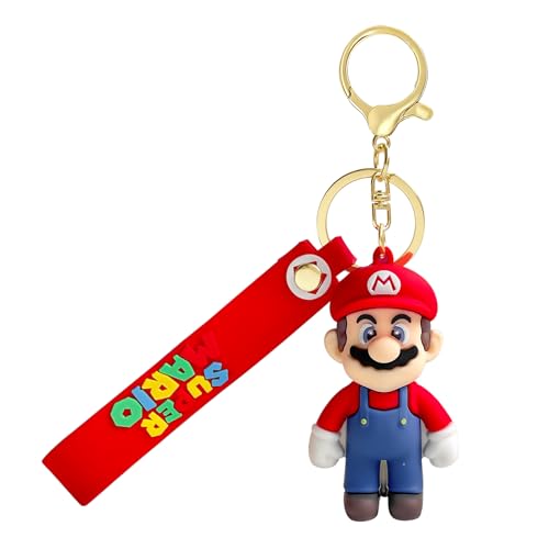 ACZHHZC Mario Keychains Cute Backpack Key Chain Accessories Fun Keyring Jewelry Gift for Men and Women (Ma 1)