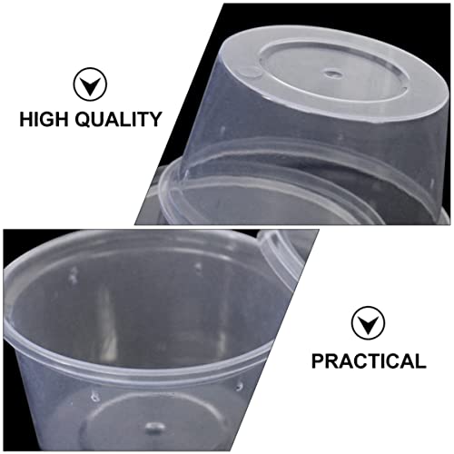 Mipcase 60 Pçs Tartaruga Lagartixa Redonda Portátil Para Alimentação De Anfíbios Transparente Mini G