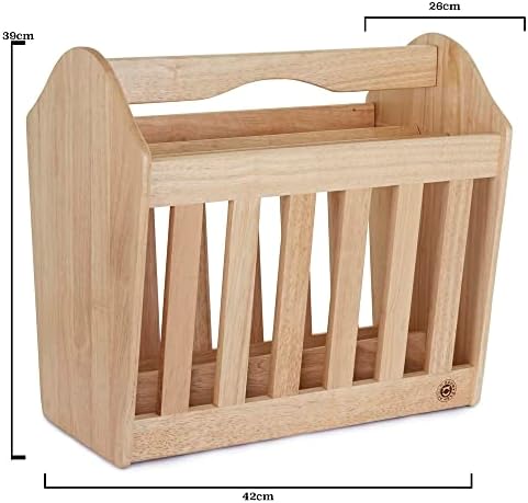 Apollo Rubber Wood Magazine Rack