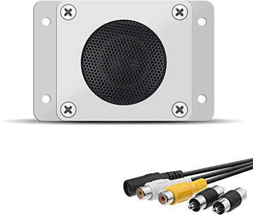 Outdoor Lautsprecher mit Mikrofon,Hochempfindliches Audio-Aufnahme Aussen, Geeignet für IP-Kamera,Überwachung CCTV, Überwachungskamera, DVR/NVR, Wasserdicht, RCA, Innen/Draussen, Zwei Wege Audio Cover