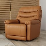 Glider Recliner with Manual Footrest in Grey+Blue