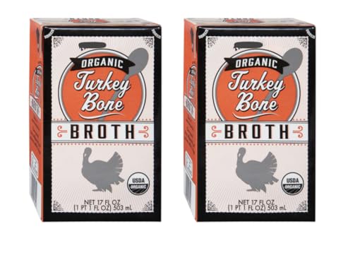 Seasonal Organic Turkey Bone Broth trader joe 17 oz each, Pack of 2