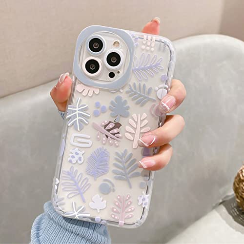 Coque iPhone 11 transparente avec protection d appareil photo et motifs fleurs T2