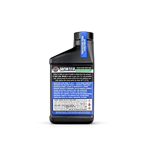 Opti-Lube Winter Formula Anti-Gel Diesel Fuel Additive: 8Oz Bottles (6 Pack) #TOP4