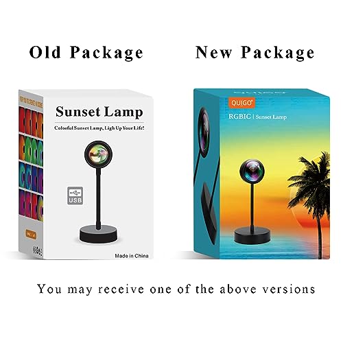 QUIGO Sunset Lamp Projector Led Lights for Bedroom Night Light RGB Lights Sun Sunlight Sunrise Lamp 10w 360 Rotation Rainbow Projection Room Decor Home Decor Christmas Gifts for Women - Image 4