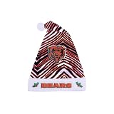 Zubaz NFL Colorful Embroidered Santa Hat for Men and Women, One Size, Chicago Bears Team Colors, Chicago Bears