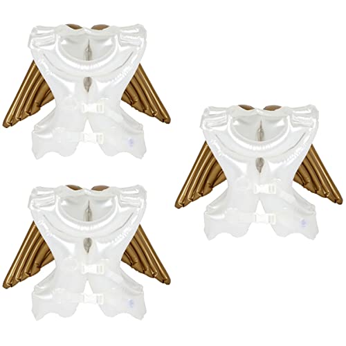 INOOMP 3 peças de roupa de banho inflável infantil adorável asa de anjo roupa de banho infantil (bra