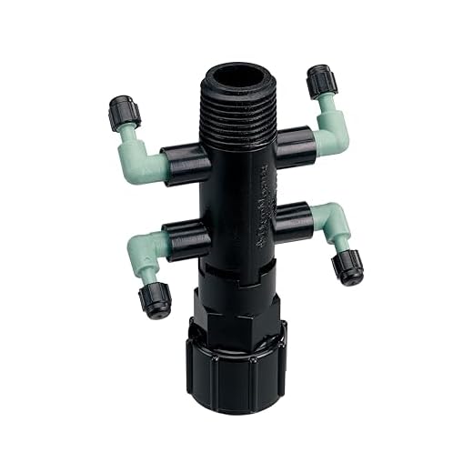 Orbit 67060 Quad Riser Adapter Manifold Full-Flow , Black