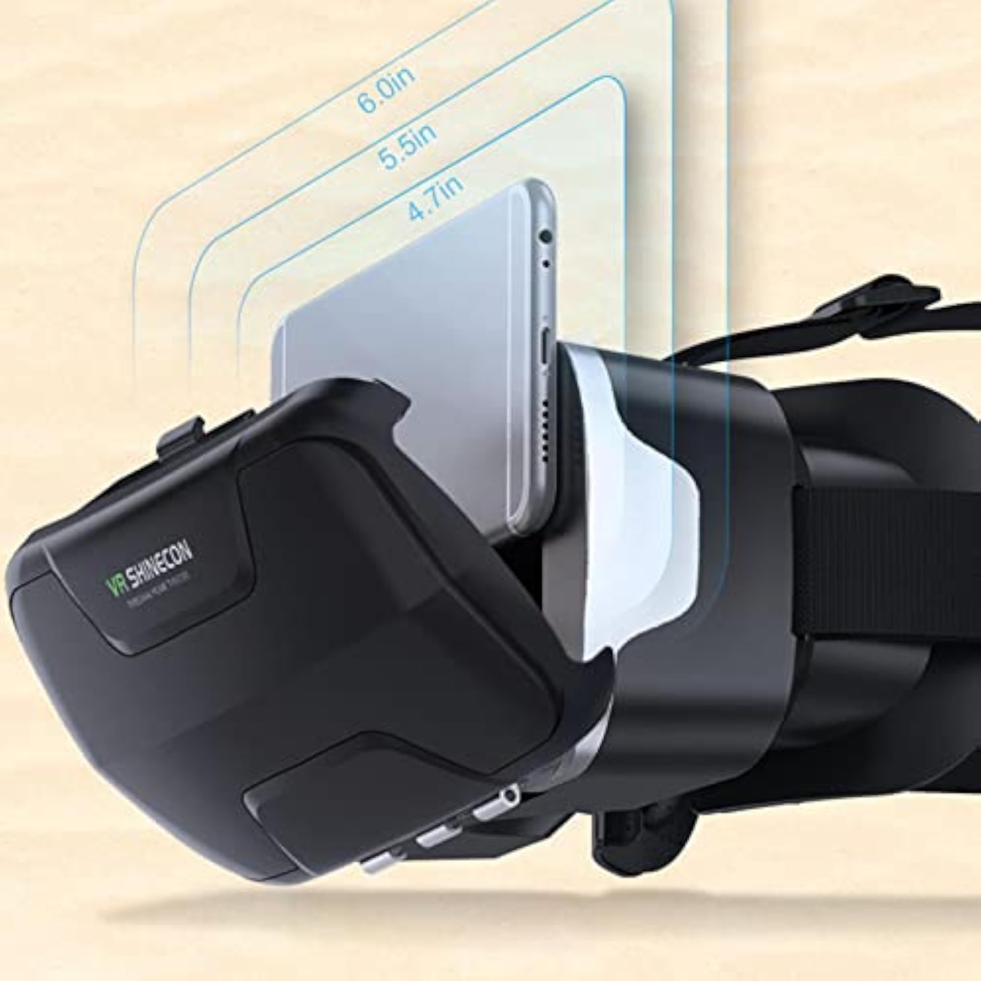 Adjustable 3D VR Glasses for Films and Concerts, 360-Degree View