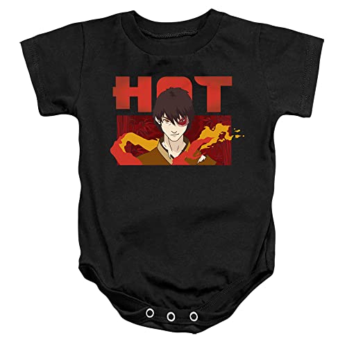 LOGOVISION Avatar The Last Airbender Hot Zuko Unisex Infant Snap Suit for Baby, Black, 18 Months