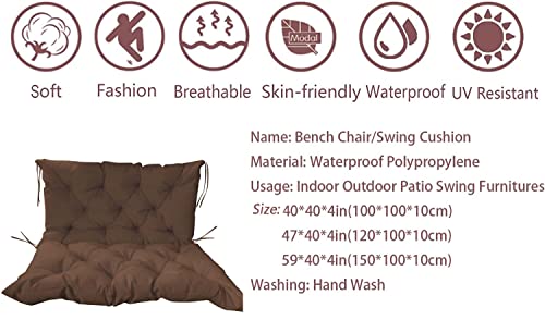 Coussin de banc de jardin extra épais 10cm, matelas haut de gamme imperméable - 2