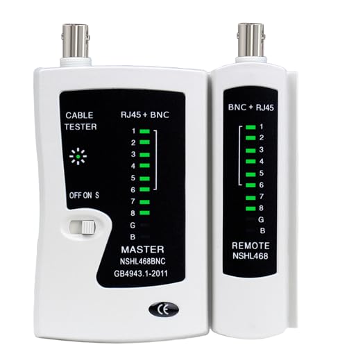Coaxial Coax Cable Tester Portable BNC RJ45 Continuity Checker Ethernet Network Cable Tester