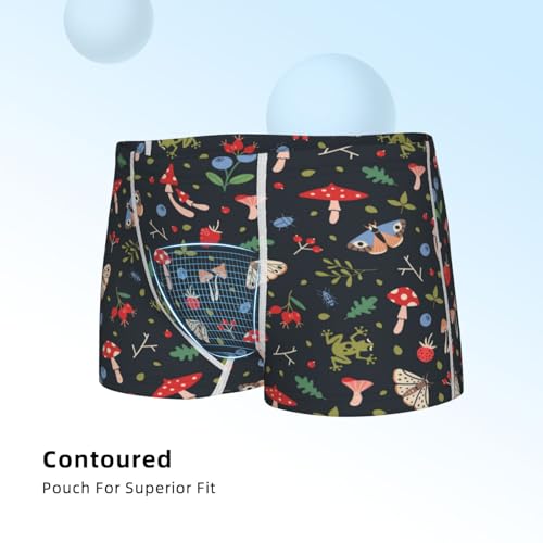 Boys' Cotton Boxer Brief Soft Underwear-Forest Flora And Insects4