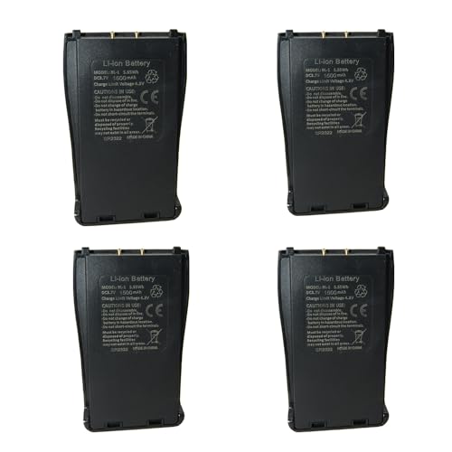 Image of RENMAX 3.7V 1500mAh Li-ion Rechargeable Battery Pack BL-1 Compatible with Radio Walkie Model BF-88S (Pack of 4)