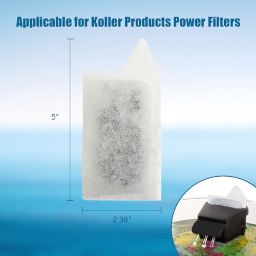 Image of Koller Products Small Replacement Filter Cartridges, 6 Pack for Koller Products Aquarium Kits with Power Filters