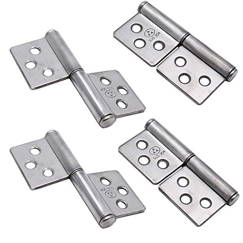 Rannb 3" 304 Stainless Steel Lift Off Flag Detachable Door Hinge Pack of