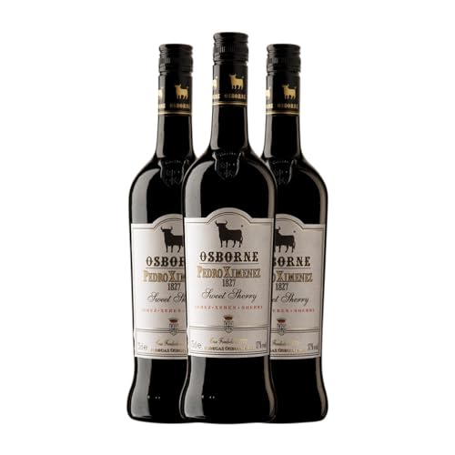 Osborne Pedro Ximénez Jerez-Xérès-Sherry 75 cl Vino generoso (Caja de 3 Botellas de 75 cl)