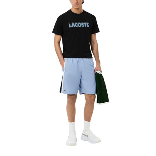 Image of Lacoste Men's Lightweight Colour-Block Stripe Tennis Shorts