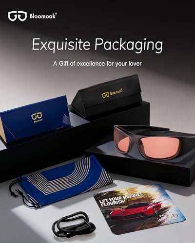 Image of Bloomoak 99% Blue Light Blocking Glasses,Nighttime Sleep,Fully Wraparound Your Eyes with No Leaks for Side Glare