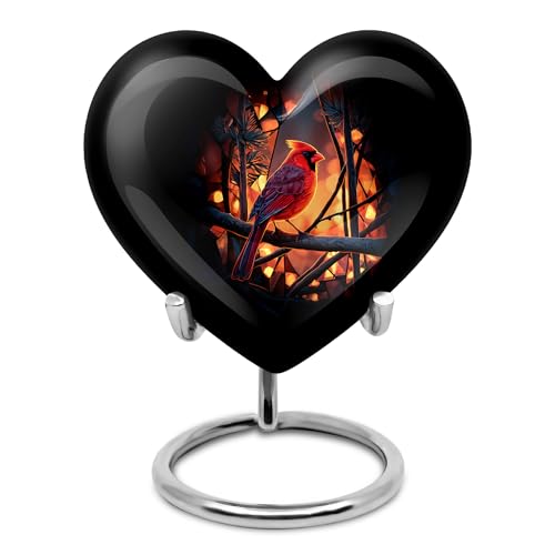 Image of Cardinal Bird Urn - Keepsake Cremation Urn for Ashes Adult Male - Memorial Little Urns - Decorative Urns for Men - 3 Inch