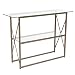 Flash Furniture Mar Vista Collection Glass Console Table with Matte Gold Frame,