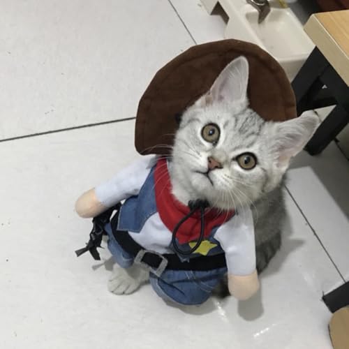 Disfraz azul de algodón transpirable para gato PRETYZOOM 7