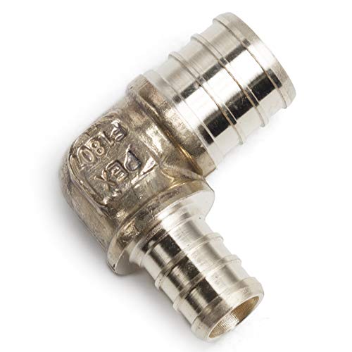 Codo PEX latón sin plomo 1/2" x 3/4" acoplador 90° para agua saludable 3