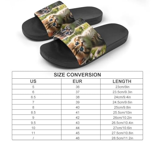 Butterfly And Cute Cats Funny House Sandals Non Slip Shower Slippers Quick Drying Bathroom Shoes for Women Men2