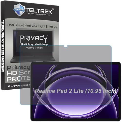 Image of Privacy Matte Anti Peep Screen Guard Compatible With Realme Pad 2 Lite Tab (10.95 inch Inch Tablet) Anti Spy Screenguard Not a Tempered Glass Screen Protector