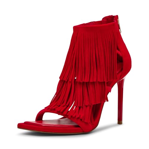 Steve Madden Women's Fringzy, Red Suede, 6 by Steve Madden - Used condition - US$14.02