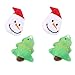 VILLCASE Lot de 4 adorables jouets en peluche de Noël résistants aux morsures pour animaux domestiques