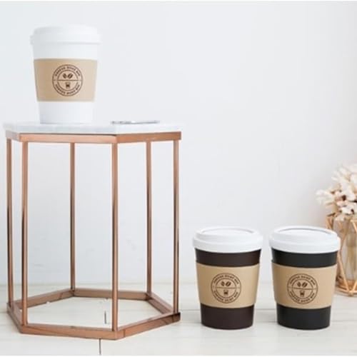 Image of Litem Coffee Cup Shape Trash Waste Dust Bin | White