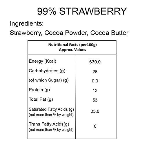 Image of BOGATCHI Chocolate 99% Dark| Strawberry | Real Cocoa Intense Dark Chocolate, 80 gm