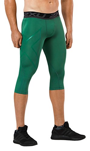 2Xu Men's Lkrm 3/4 Compression Tights, Bottle Green, Xx-Large/Tall #TOP14