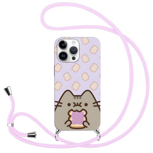 Yimctoie Funda con Cuerda para Huawei P20 Lite 5.84',TPU Silicona Carcasa con Kawaii Anime Pusheen Lindo Gato Dibujos Animados Manga Diseño, Ajustable Collar Colgar de Cuello Cadena Case Cover,Sweet