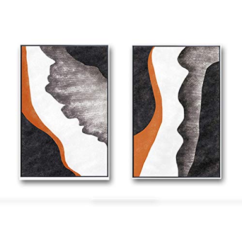 Peintures abstraites modernes sur toile 60x80cm aquarelle duo d'art mural POP