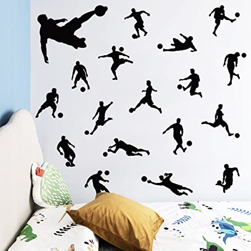 Vinilos decorativos fútbol jugador, 4 piezas miniatura 7