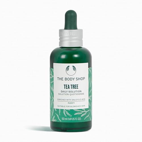 The Body Shop Tea Tree Daily Solution (1x 50ml) Lightweight Face Serum for Blemished Skin With Tea Tree Oil & Salicylic Acid Non-Comedogenic Serum for Oily Skin Face Care for Men & Women