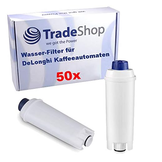 Trade-Shop 50 x vattenfilter för DeLonghi ECAM 350.75.S 350.55.B 350.35.SB 350.35W 350.15.B 44.660.B 44.620.S 45.326.S 45.366.B 45.366.W 45.7 60.W/filterpatron
