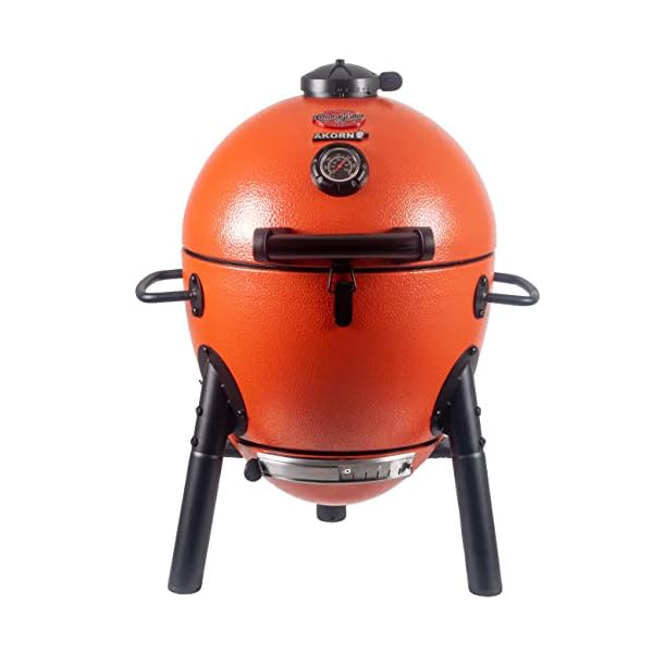 Char-Griller E36714 AKORN Jr. Kamado, Orange Portable Charcoal Grill