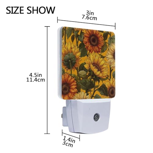 Luz nocturna sensor girasol blanca miniatura 3