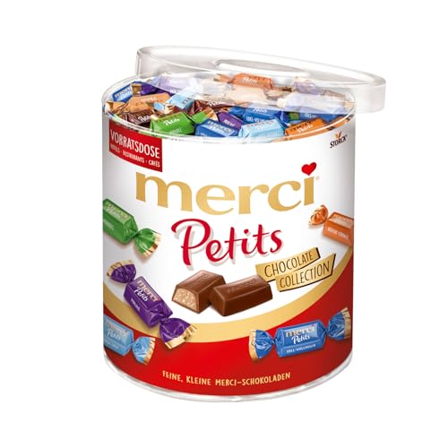 merci Petits Surtido de Chocolates – Caja de 1 kg – Caja de Bombones de Cortesía para Hoteles, Restaurantes y Cafés – 7 Especialidades – Sin Gluten y Vegetarianos – Para Compartir y Regalar