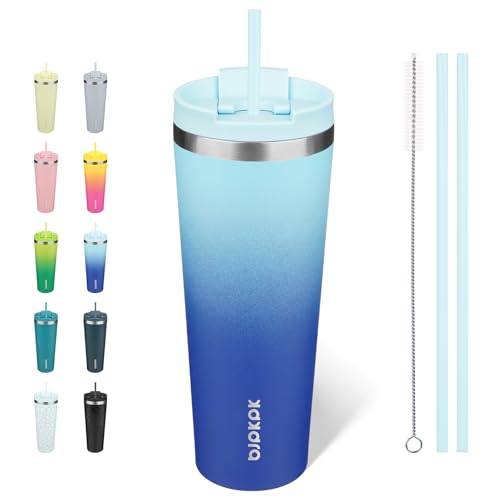 Image of BJPKPK 26 oz Coffee Tumbler with Straw, Insulated Stainless Steel Cup