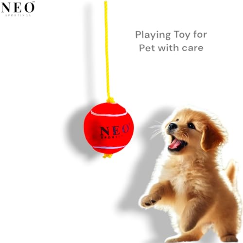 Image of Heavy Tennis Red Hanging Ball|| Cricket Batting Drills and Knocking|| 80-120 Grams|| Pack of 1